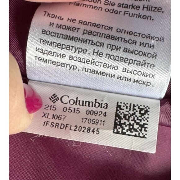Columbia Women’s Sz L Bright Plum Hot Pink Full Zip Outdoor Jacket - Picture 8 of 13
